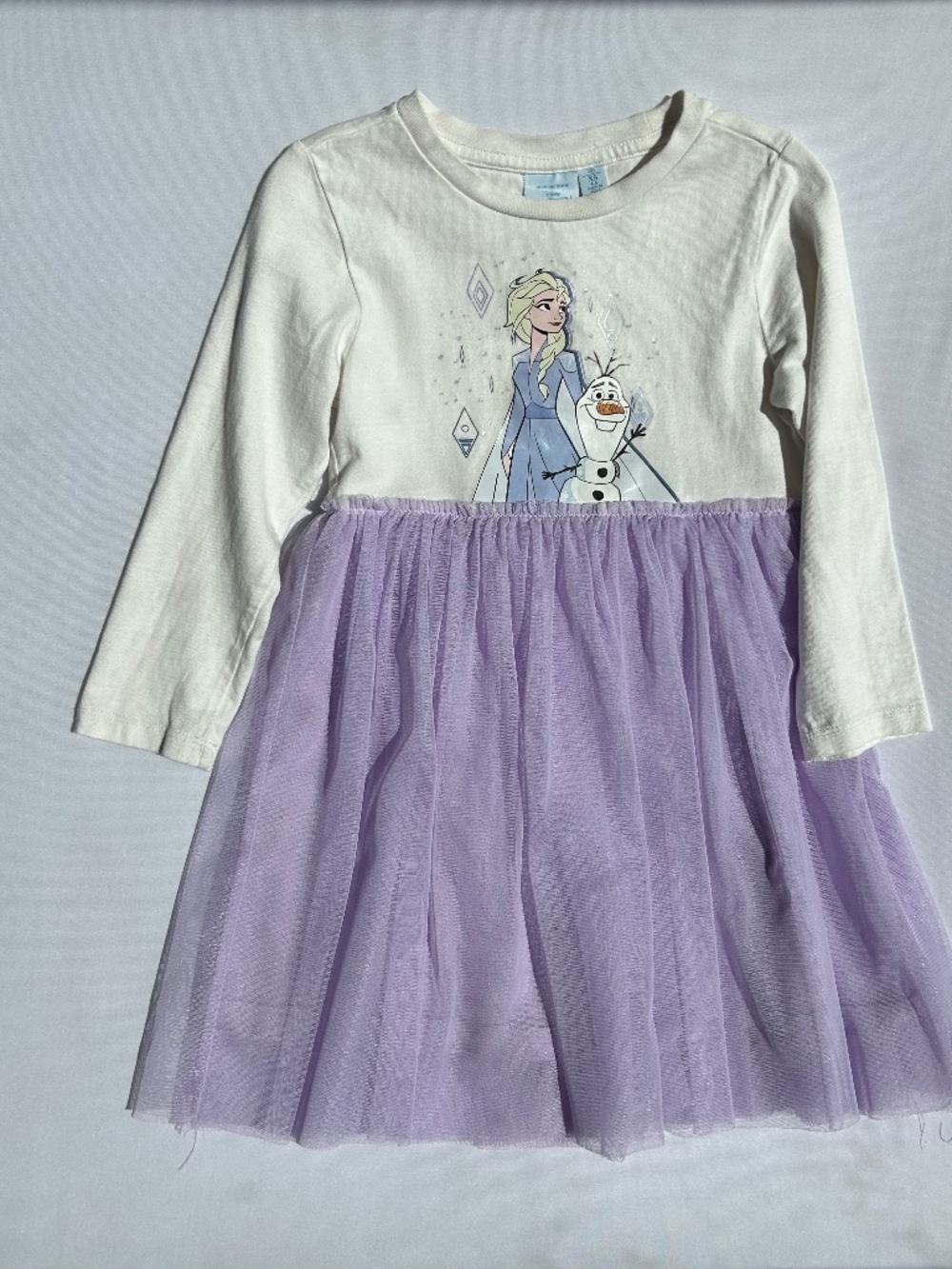 Disney Frozen Elsa and Olaf Long Sleeve Tulle Dress 4T